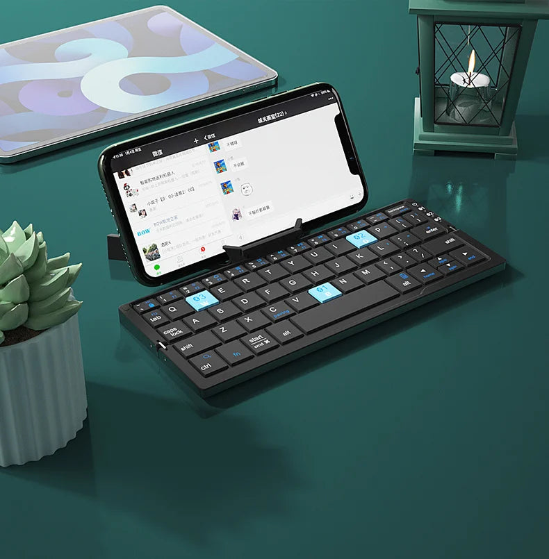 Foldable Bluetooth Keyboard – Portable Mini Wireless Keyboard for Phone & Tablet