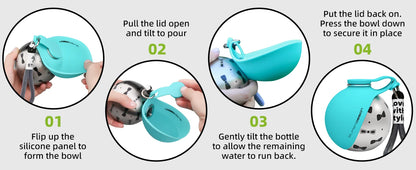 Portable Dog Water Bottle for Small Dogs – Leak Proof Travel Dispenser