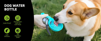 Portable Dog Water Bottle for Small Dogs – Leak Proof Travel Dispenser