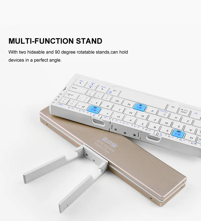 Foldable Bluetooth Keyboard – Portable Mini Wireless Keyboard for Phone & Tablet