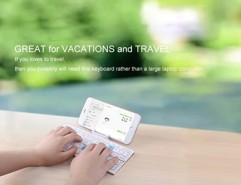 Foldable Bluetooth Keyboard – Portable Mini Wireless Keyboard for Phone & Tablet