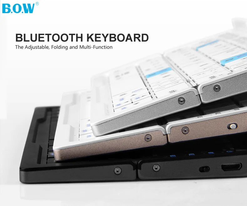 Foldable Bluetooth Keyboard – Portable Mini Wireless Keyboard for Phone & Tablet