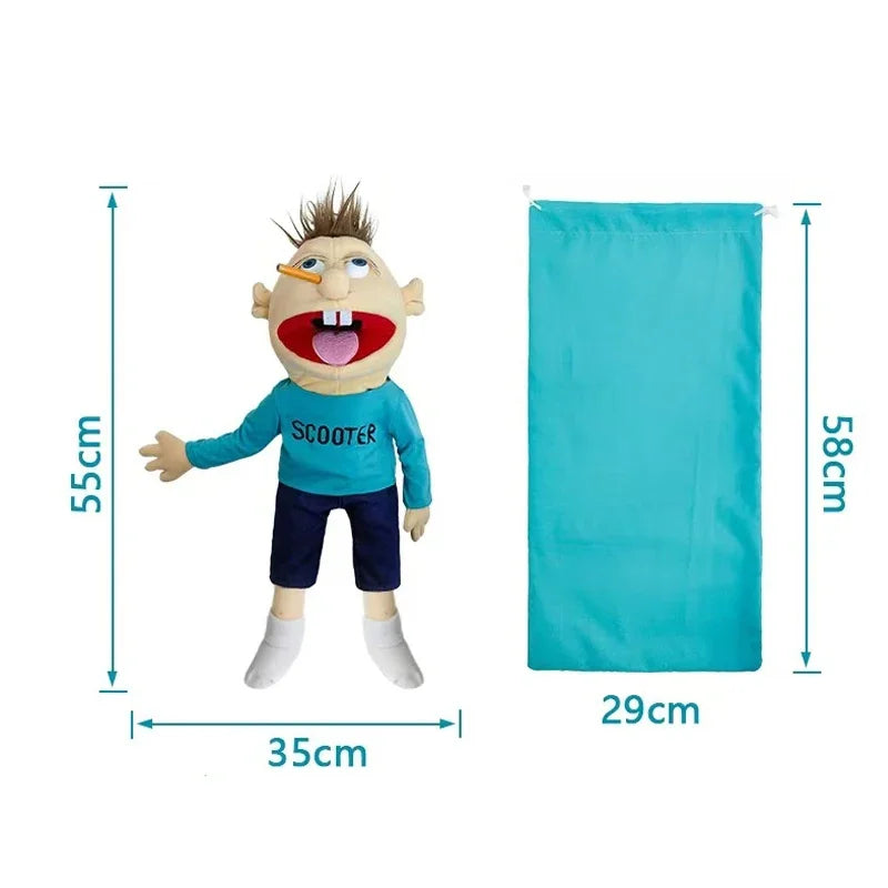 Jeffy Hand Puppet | SML Characters | Soft Plush Open Mouth Muppet Toy