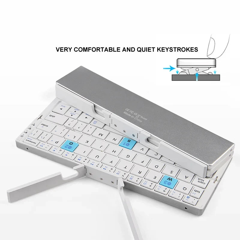 Foldable Bluetooth Keyboard – Portable Mini Wireless Keyboard for Phone & Tablet