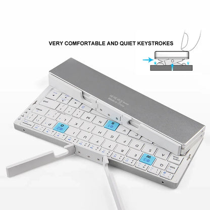 Foldable Bluetooth Keyboard – Portable Mini Wireless Keyboard for Phone & Tablet