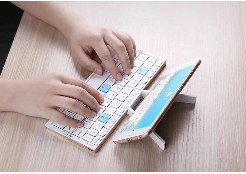 Foldable Bluetooth Keyboard – Portable Mini Wireless Keyboard for Phone & Tablet