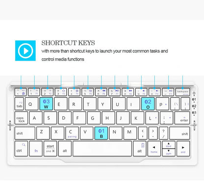 Foldable Bluetooth Keyboard – Portable Mini Wireless Keyboard for Phone & Tablet