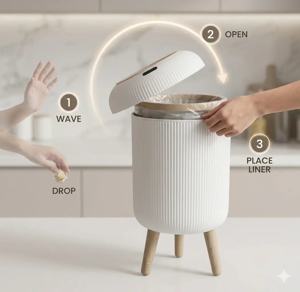 Automatic Trash Can with Motion Sensor – Smart Touchless Garbage Bin for Home & Office